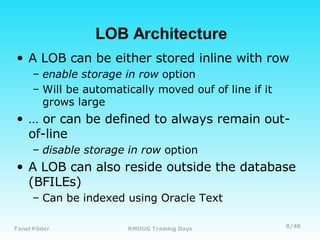 Oracle LOB Internals and Performance Tuning | PDF