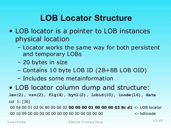 Oracle LOB Internals and Performance Tuning