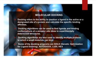 Drug Docking Software STRUCTURE BASED DRUG DESIGN.pptx