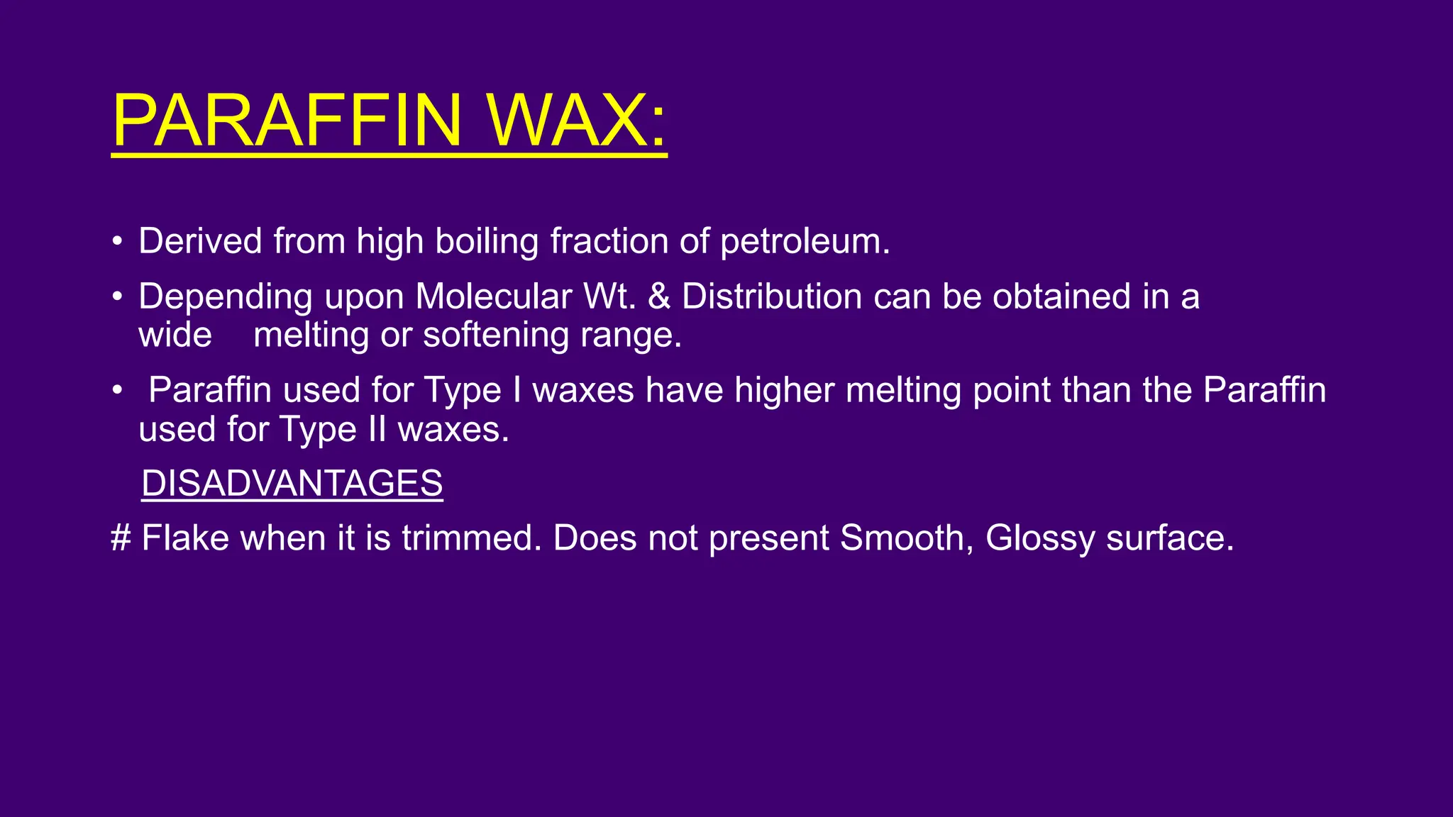 Inlay wax Dentistry PPT