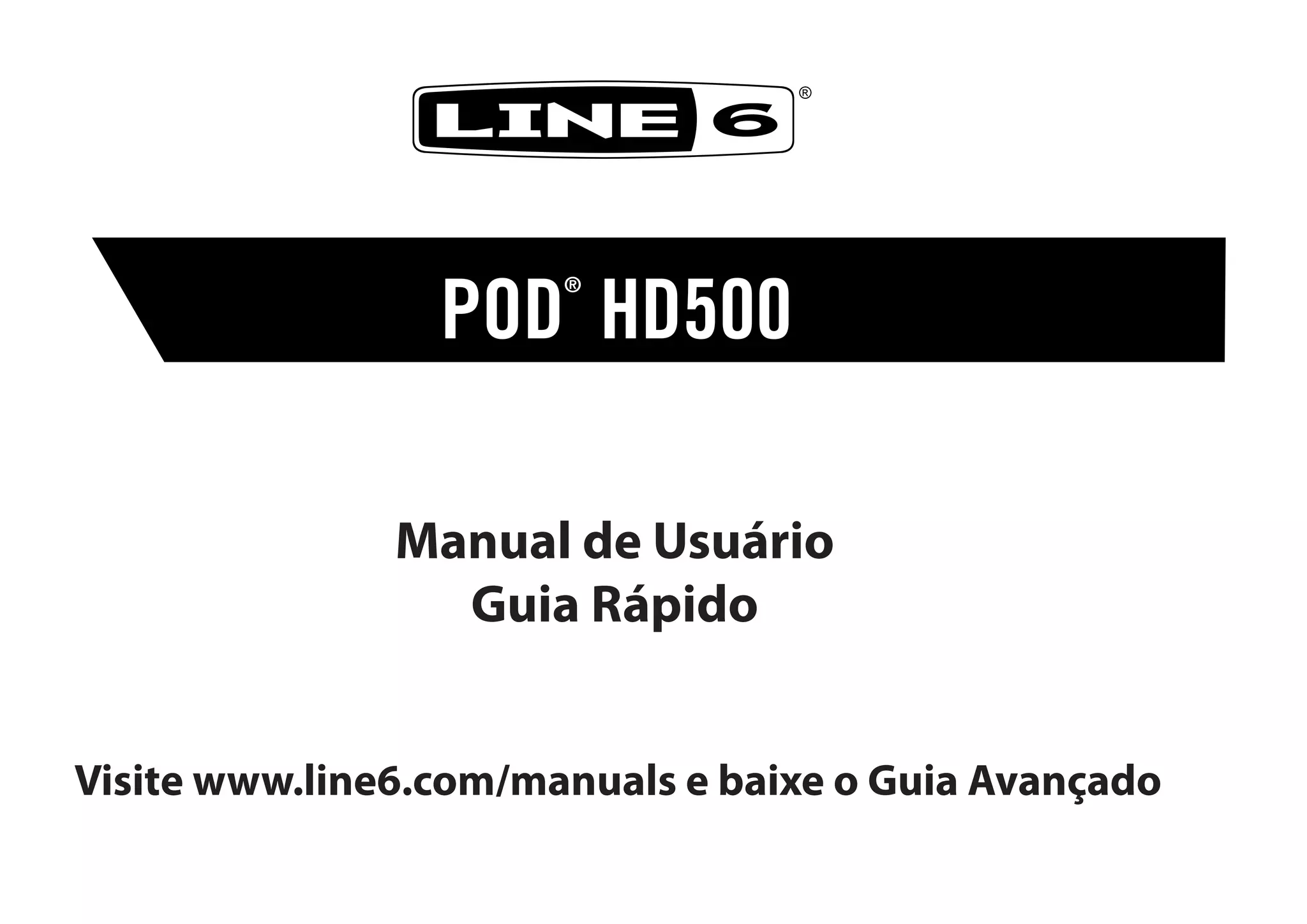 Guia Rápido Line 6 POD HD 500 (PORTUGUÊS) | PDF