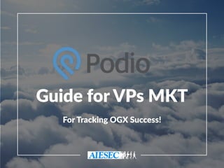Guide  for  VPs  MKT
For  Tracking  OGX  Success!
 