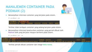 Podman - The Next Generation of Linux Container Tools | PDF