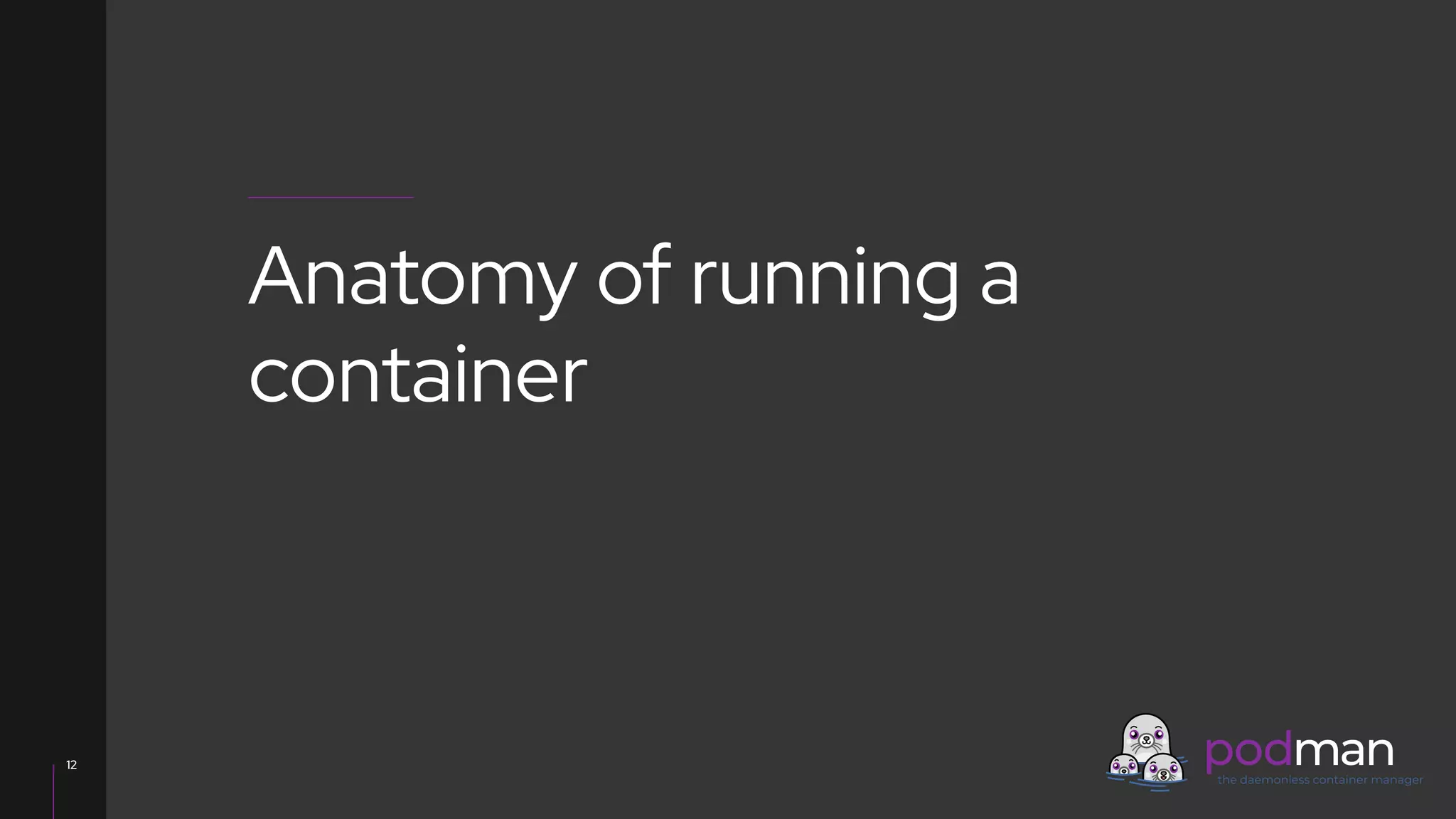 V0000000
12
Anatomy of running a
container
 