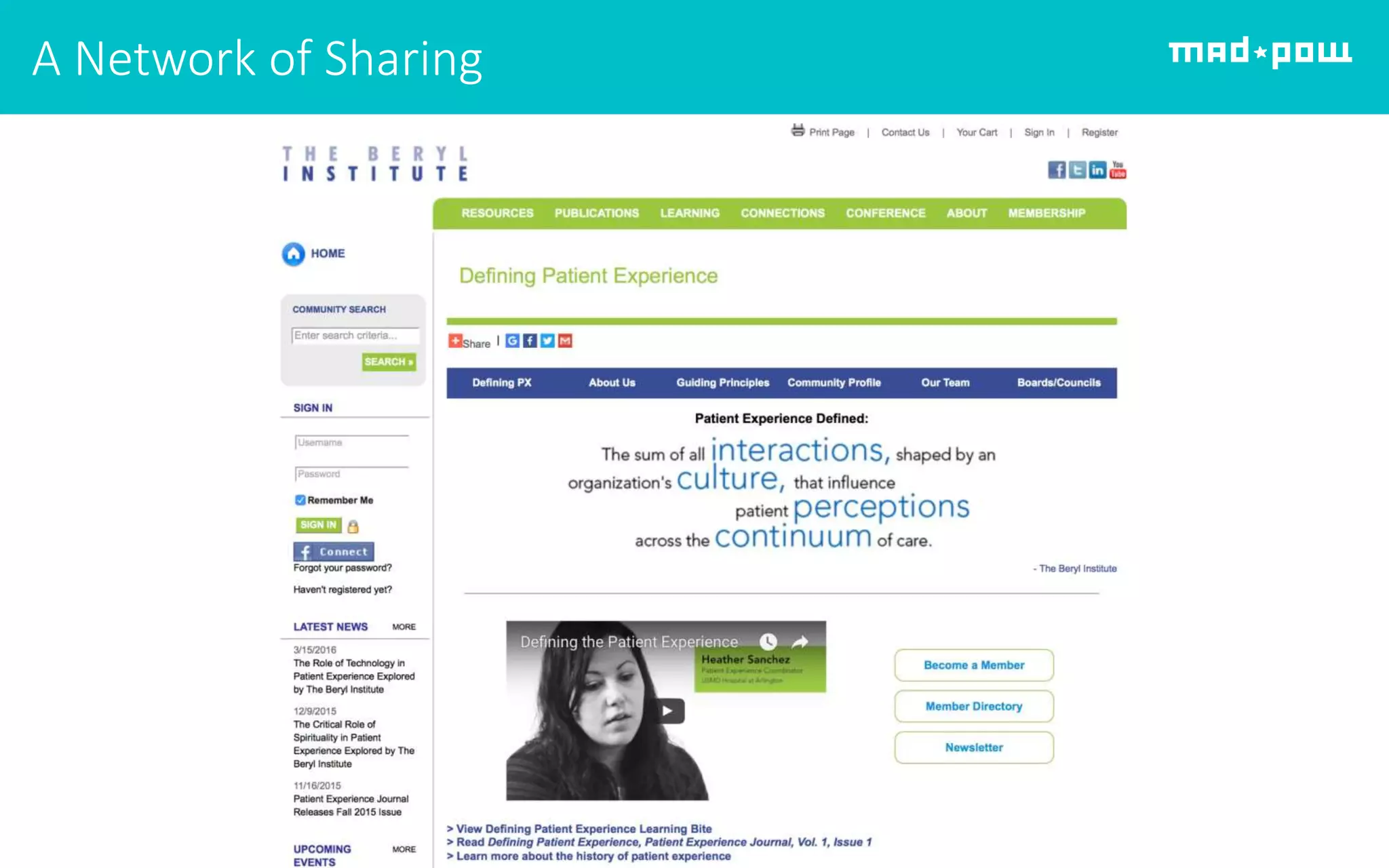 A Network of Sharing
 