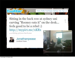 Donnerstag, 29. Oktober 2009
 