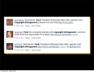 Donnerstag, 29. Oktober 2009
 