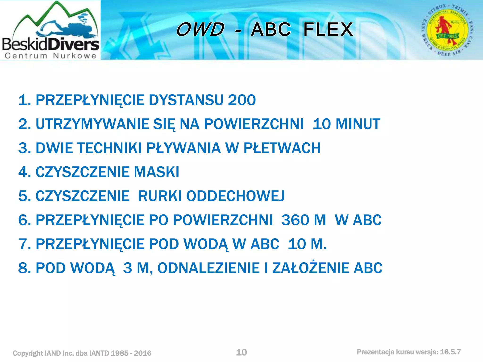 Podstawowy kurs nurkowy owd prezentacja beskiddivers