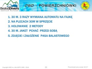 Podstawowy kurs nurkowy owd prezentacja beskiddivers