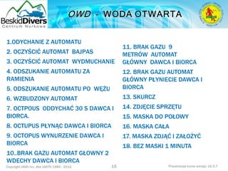 Podstawowy kurs nurkowy owd prezentacja beskiddivers