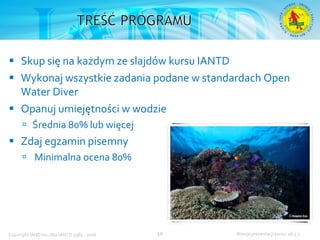 Podstawowy kurs nurkowy OWD – prezentacja IANTD