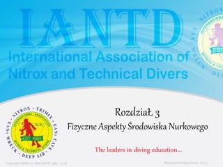 Podstawowy kurs nurkowy OWD – prezentacja IANTD