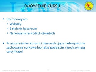 Podstawowy kurs nurkowy OWD – prezentacja IANTD