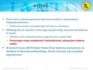 Podstawowy kurs nurkowy OWD – prezentacja IANTD