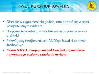 Podstawowy kurs nurkowy OWD – prezentacja IANTD