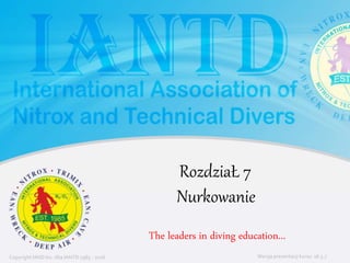 Podstawowy kurs nurkowy OWD – prezentacja IANTD