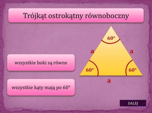Podział trójkątów ze względu na boki i kąty