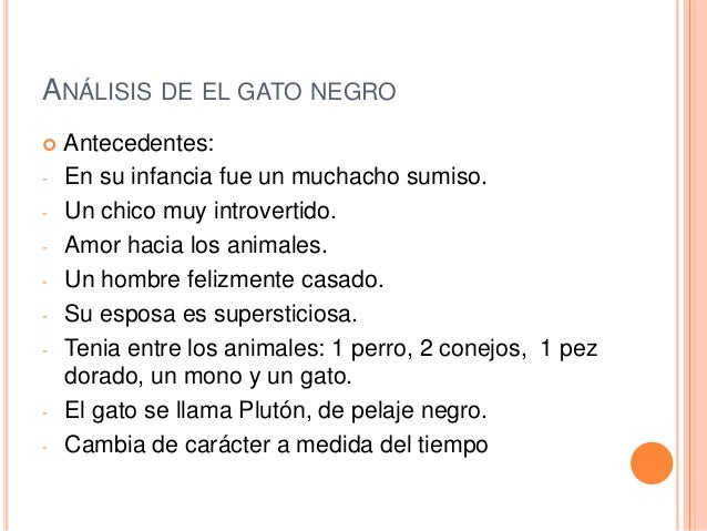 El gato negro de Edgar Allan Poe
