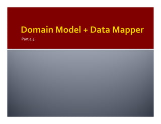 Patterns of Enterprise Application Architecture (by example)