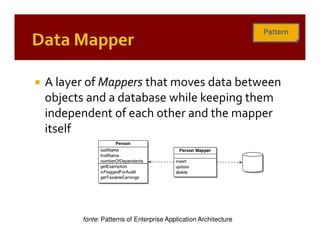 Patterns of Enterprise Application Architecture (by example)