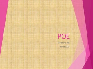 POE
Monama ME
16013721