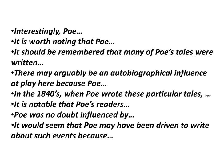 Poe essay