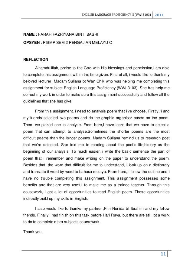 waj 3103 english language proficiency