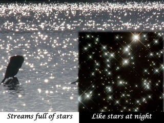 Streams full of stars   Like stars at night
 