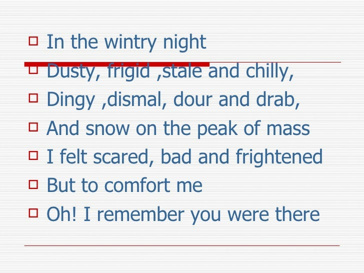Poem Oh I Remeber You Were There