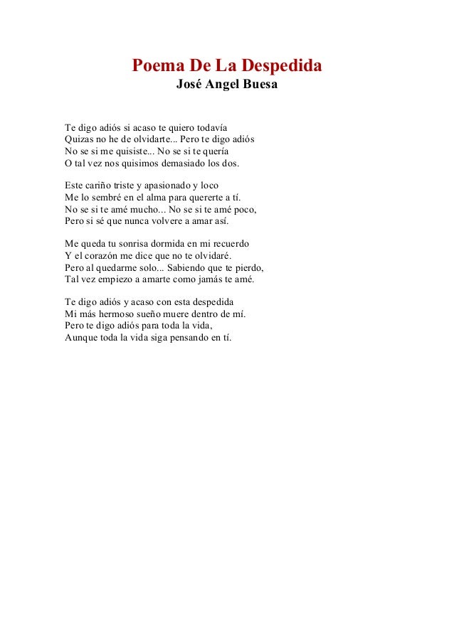 Poema De La Despedida