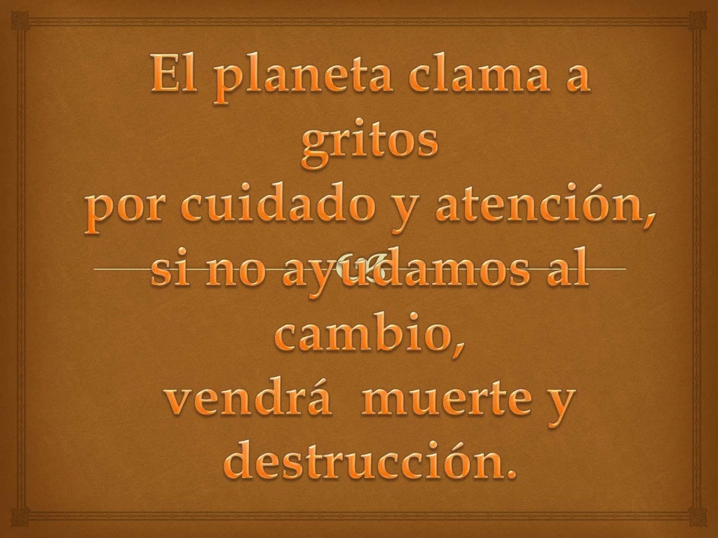 Poema al medio ambiente Poema al medio ambiente