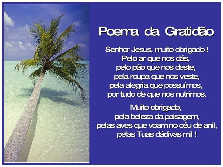 Poema Da Gratidao