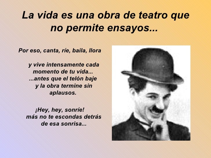 La Vida Poema De Charles Chaplin