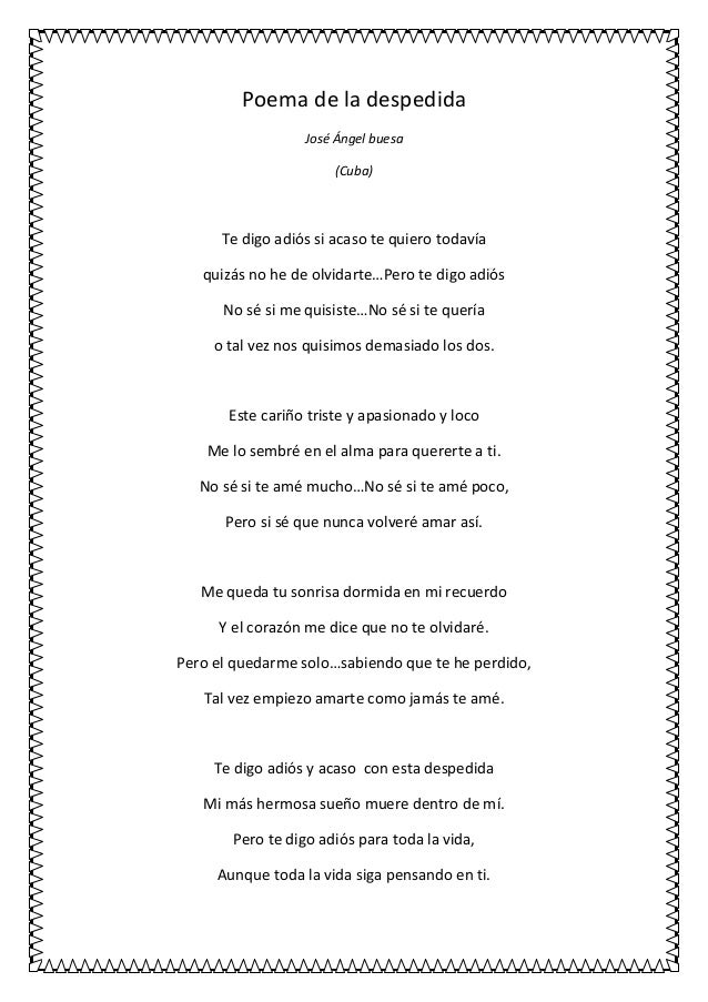 Poema De La Despedida