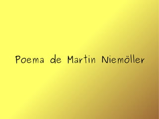 Poema de Martin Niemöller 