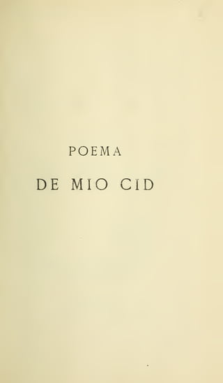POEMA
DE MIÓ CID
 