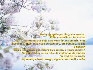 Poema do agradecimento