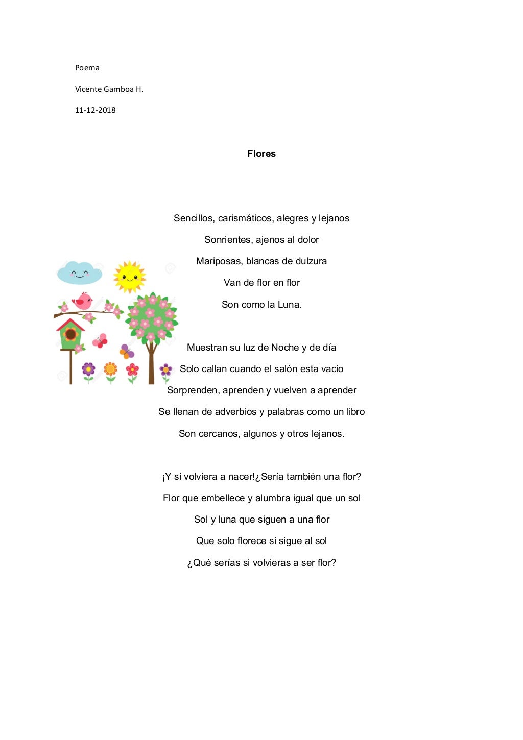 Poema flores