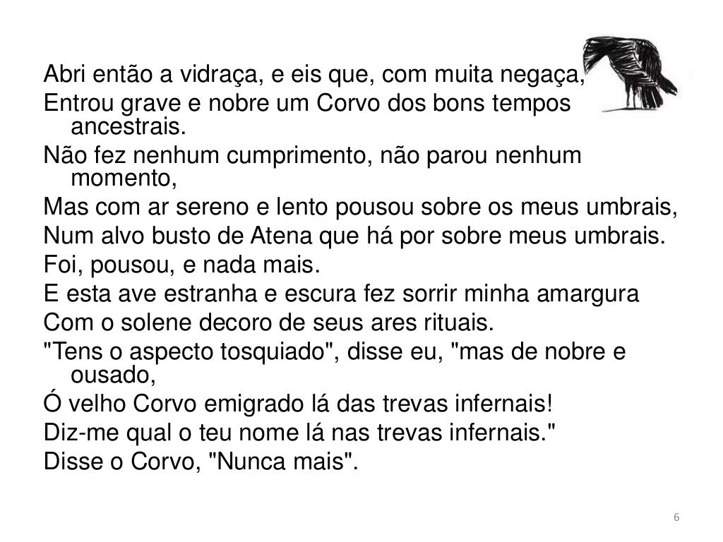 Poema o Corvo Poema o Corvo