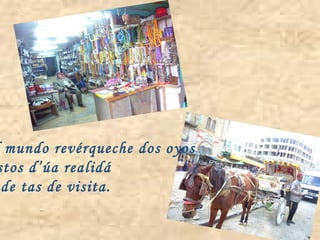 El mundo revérqueche dos oyos  testos d’úa realidá unde tas de visita.   