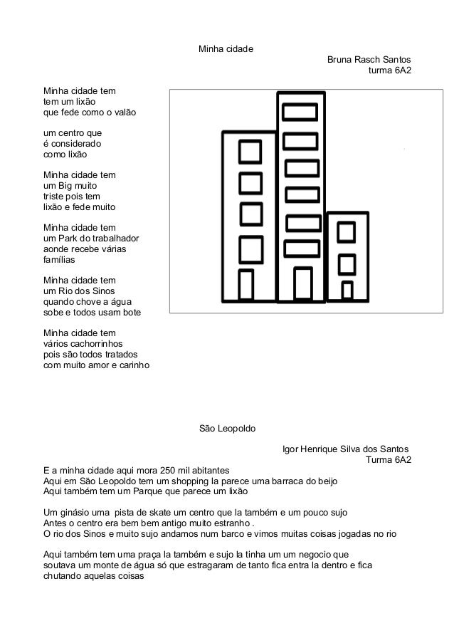 Exemplo De Poemas Sobre A Cidade Novo Exemplo