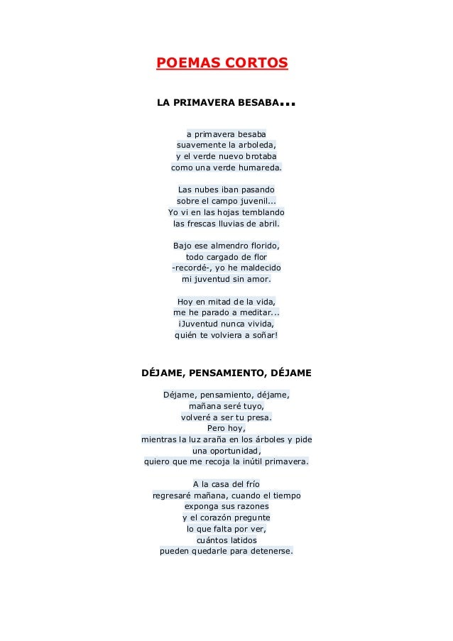 Poemas cortos