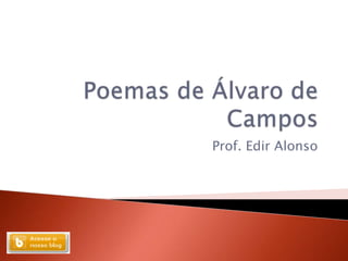 Poemas de Álvaro de Campos Prof. Edir Alonso 
