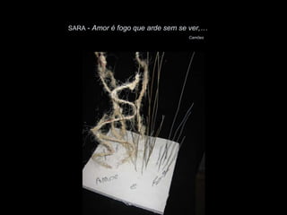SARA - Amor é fogo que arde sem se ver,…
                                  Camões
 