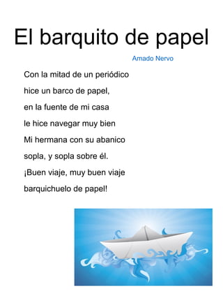 Poemas Para Ninos De Primaria
