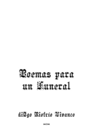 Poemas para un funeral 
