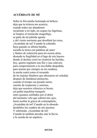 Poemas para un funeral 