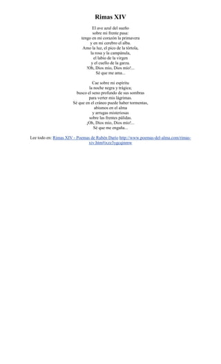 Poemas Rubén Darío Semana de la Lengua | PDF