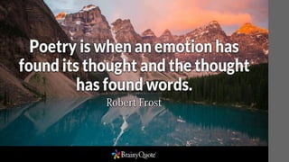 Stress Management through Poem composing 