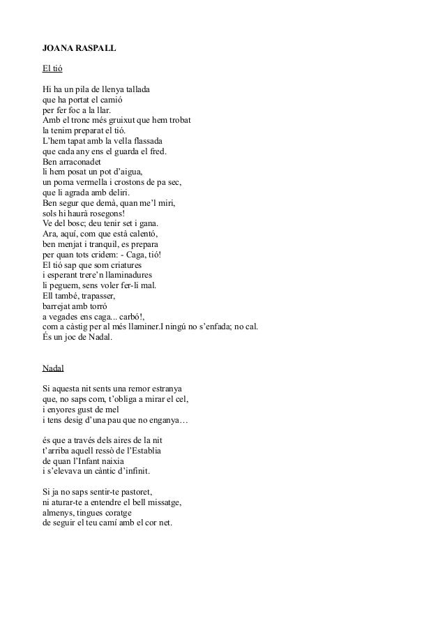 Poema De Nadal Joana Raspall Poemes de nadal